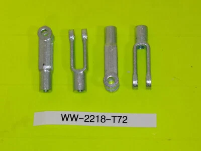 Nuevo extremo de yugo ajustable de acero galvanizado (1/4"-28 rosca fina) (lote de 4) Foto 1 de 4