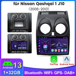 Für Nissan Qashqai J10 2007-2016 GPS Navi Autoradio Android 13 Carplay RDS WiFi - Bild 1 von 14