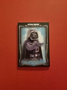 TOPPS - STAR WARS MASTERWORKS BLUE PARALLEL DARTH VADER TRADING CARD #1 - Picture 1 of 2