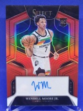 Wendell Moore Jr 2022-23 Select "Red Prizm Auto #'d 31/99" Rookie Card #RS-WMJ