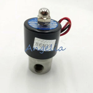 3/8" BSP AC220V 110V DC24V DC12V Stainless Steel 304 Electric Solenoid Valve N/C - Picture 1 of 6
