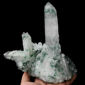 3.76lb Clear Green Phantom Quartz Crystal Cluster Point Healing Mineral Specimen - Picture 1 of 7