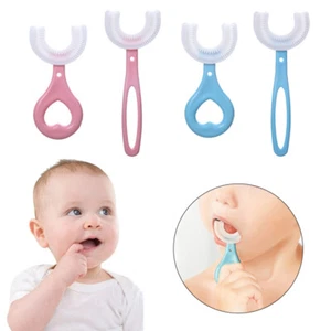 Children's Toothbrush U-shape Toothbrush Soft Silicone Baby Oral Cleaning Health - Picture 1 of 12