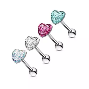 Piercing langue Dome Coeur - Picture 1 of 5