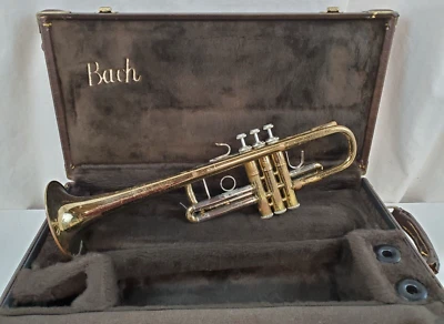 VINCENT BACH STRADIVARIUS PRO C TRUMPET 239 BELL LARGE BORE LACQUERED BRASS NICE - Image 1 of 4