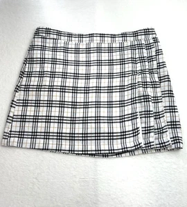 Vintage Palmer Golf Australia Womens Skorts XL White Plaid Cotton Skirt Shorts - Picture 1 of 6