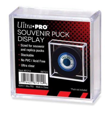 Ultra Pro Square Hockey Puck Holder Cube Case Stackable Souvenirs, Autographs - Image 1 of 2