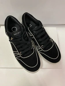 Jimmy Choo Hawaii Suede Sneaker Black/Pearl EURO Gr. 37,5 - Bild 1 von 9