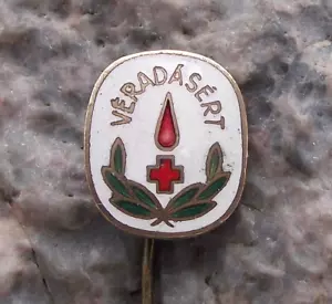 Vintage Hungarian Red Cross Association Volunteer Blood Donor Hungary Pin Badge - Picture 1 of 2