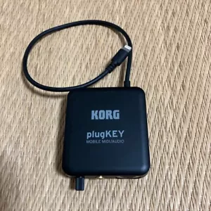 Korg PlugKEY Mobile MIDI Audio Lightning Interface Black Used from Japan - Picture 1 of 6
