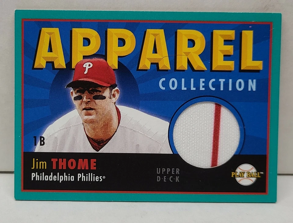 JIM THOME 2004 Upper Deck Play Ball Apparel GU JERSEY ~ PHILLIES ~ INDIANS ~ SOX - Image 1 of 2