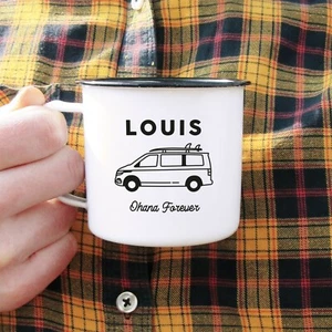 Taza de té personalizada para autocaravana T6 esmalte de metal lata taza de té cualquier nombre eslogan - Imagen 1 de 12