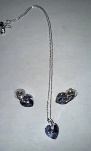 Collar y pendientes Joan Rivers de plata con cristal de lavanda y diamantes de imitación - Imagen 1 de 5