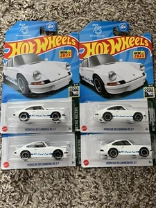 Hot Wheels Porsche 911 Carrera RS 2.7 4er Set weiß - Bild 1 von 2