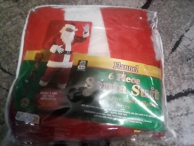 Conjunto de traje de Papá Noel 6 piezas talla XXL se adapta a la talla 60 chaqueta franela conjunto de disfraz Foto 1 de 4