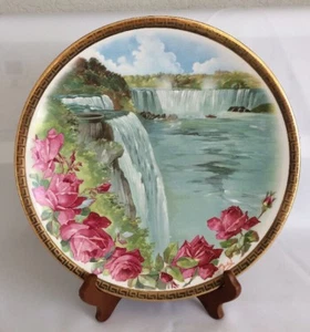 Vtg Antique Knowles,Taylor & Knowles China Waterfall Plate With Roses, 10.5" - Picture 1 of 10