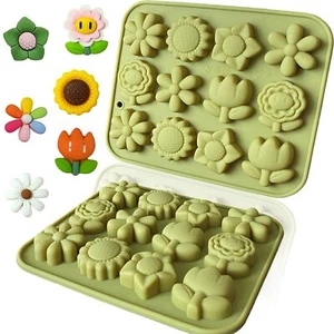 Flower Chocolate Molds for Baking 2PCS - Picture 1 of 7