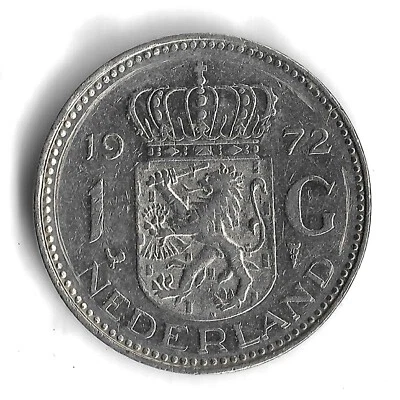 Moeda 1972 Holanda 1 Gulden World - Vintage 60.000.000 - KM# 184a - Imagem 1 de 2