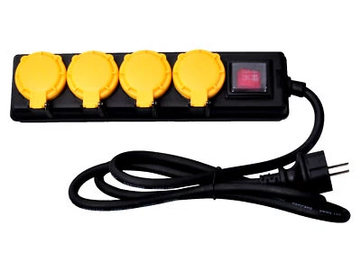 DIEDRICH FILMER GMBH 4-fach Steckdosenleiste Außenbereich Outdoor Mehrfachsteckdose Steckdose IP44