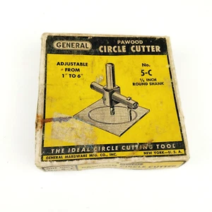 General Tools No. 5-C Adjustable Circle Cutter in Box 1"-6" Hole Size - USA - Picture 1 of 5