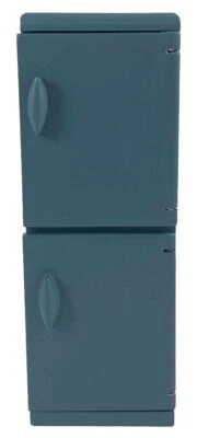 Dolls House Blue Fridge Freezer Miniature Refrigerator Kitchen Furniture 1:12 - Image 1 of 4