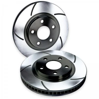 1993-1998 MAZDA RX7 RX-7 FD3S REAR SLOTTED BRAKE ROTORS DISCS SET PAIR NEW FD LS - Image 1 of 4