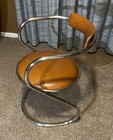 mid century modern chrome S chair