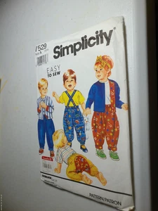 Sizes ½ - 4 Easy To Sew Toddler’s Pants TopJacket Simplicity 7529 - Picture 1 of 1