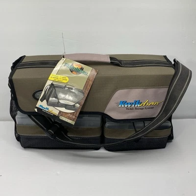 Flambeau Kwikdraw 7500ST Tackle Systems Brown Tackle Box Bag Pesca NOVO Vintage - Imagem 1 de 4