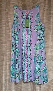 LILLY PULITZER Size Small JACKIE SHIFT LIGHT LILAC ITS IMPAWSIBLE DRESS NEW - Picture 1 of 7