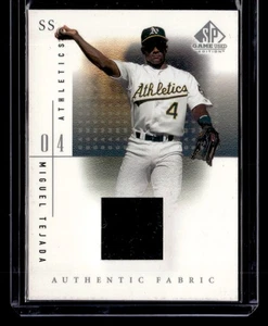 2001 SP Game Used Edition #MT Miguel Tejada Authentic Fabric - Picture 1 of 2