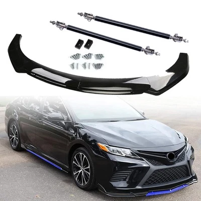 Front Bumper Lip Spoiler With Gloss Black For Toyota Venza Body Kits Strut Rods Foto 1 de 4