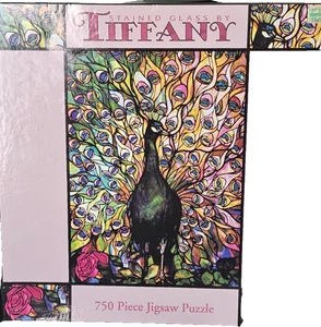 Ceaco Stained Glass by Tiffany 750 Pc Jigsaw Puzzle, Peacock ***READ - Picture 1 of 4