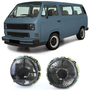 Scheinwerfer Schwarz Smoke mit Fadenkreuz für VW T3 79-92 + LT 75-85 - Picture 1 of 8