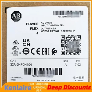 Sealed Allen-Bradley 22A-D4P0N104 SER A POWERFLEX 4 Catalog AC Drive US Free Tax - Picture 1 of 4