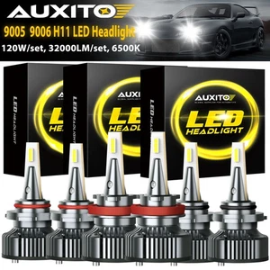 9005 9006 H11 32000LM Kit de Bombillas LED Faro Alto Bajo 6500k Súper Brillante - Imagen 1 de 16