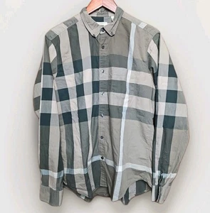 Burberry Brit Check Plaid Mens Shirt Sz Large Long Sleeve Button Down - Picture 1 of 9
