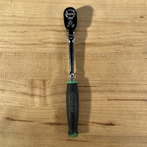 Snap-on THLF72 1/4" Drive Soft Grip Long Handle Flex-Head Ratchet (Green) - Bild 1 von 9