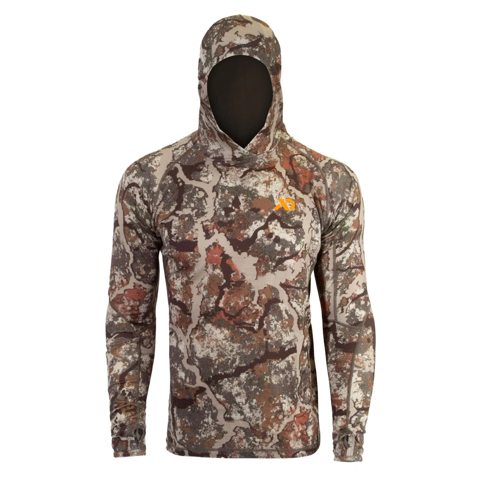 Men’s Wick Hoody - Merino Wool Ultralight Camo Hunting Base Layer, Quick Dry,... - Image 1 of 4