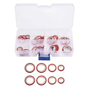 Assortment Kit Car Air Conditioning Gasket 30 PCS Gasket Set Sealing Reliability - Picture 1 of 12