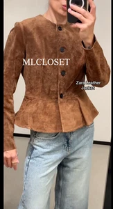 ZARA AUSGESTELLTER SAUM 100% LEDER JACKE WHISKY XS-XL REF.6318/232/776 - Bild 1 von 7