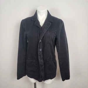 Tripp NYC Black 100% Cotton Denim Zippered Jacket Women's Size Medium - Picture 1 of 8