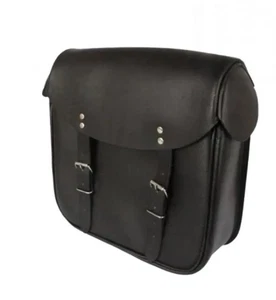 LEATHER PANNIER BAG, Black, No Logo (Each) - Picture 1 of 2