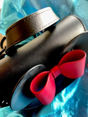 KATE SPADE  Disney Minnie Mouse Women's Medium Sz. Backpack - BLACK W/ RED BOW  - Image 1 of 4