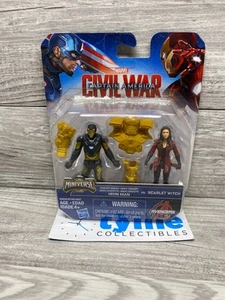 IRON MAN & SCARLET WITCH MINIVERSE FIGURE SET MARVEL CIVIL WAR MOSC 2015 RARE - Picture 1 of 3