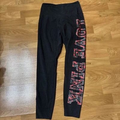 Victoria’s Secret PINK High Waisted Red Plaid Logo Full Length Leggings Medium - Image 1 of 3