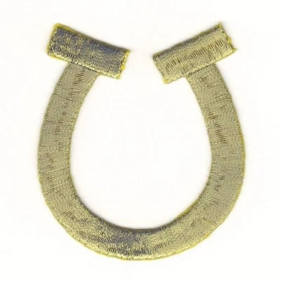 Lucky Gold Horseshoe Patch Embroidered Iron-on Sew on - Image 1 of 2