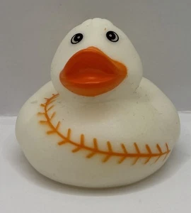 White Baseball Rubber Duck - Picture 1 of 2