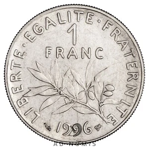 France 1 Franc Semeuse 1996 nickel BU FDC Brillant Universel Pièce de monnaie - Imagen 1 de 2