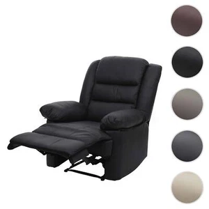 Fernsehsessel HWC-G15, Relaxsessel Liege Sessel, Leder + Kunstleder 103x83x91cm - Bild 1 von 17
